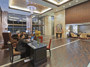 View of Elm Street from Lobby